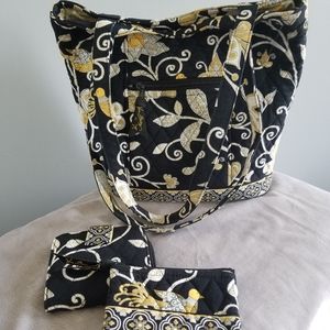 Vera Bradley Bucket Tote - Yellow Bird Pattern